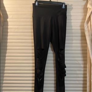 Athletic material leggings